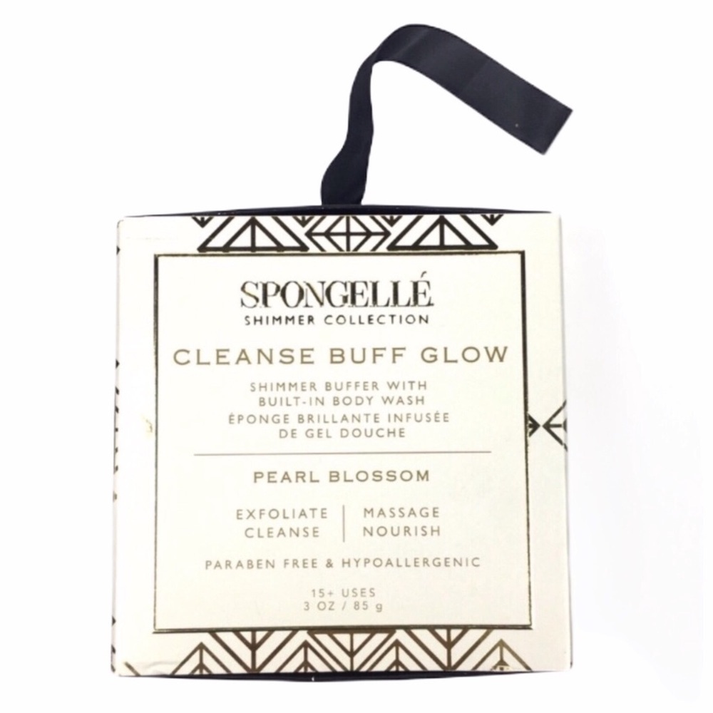 SPONGELLÉ Shimmer Collection Cleanse Buff Glow Pearl Blossom Sealed Bath Shower